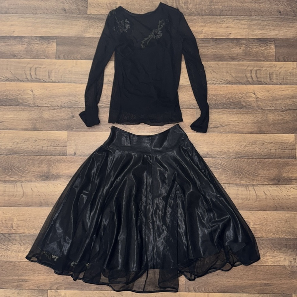 Betsey Johnson New York Size 4 & 6 Vintage 3 Piece Set Mesh Top Cami & Skirt 90s - Picture 3 of 16